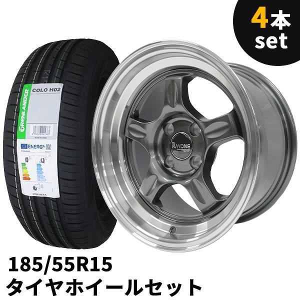 タイヤホイール 4本セット Rayone Racing 5008　15インチ 8J +10 4H P...