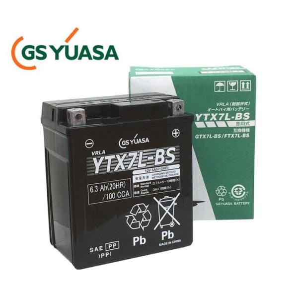 GSYUASA（GSユアサ） YTX7L-BS VRLA（制御弁式）バイク用バッテリー