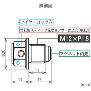 スペシャルパーツ武川 マグネット付ドレンボルト...の詳細画像2