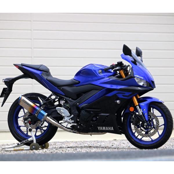 WR&apos;S YAMAHA YZF-R25 SS-OVALフルエキゾーストマフラー（焼き色） LB225...