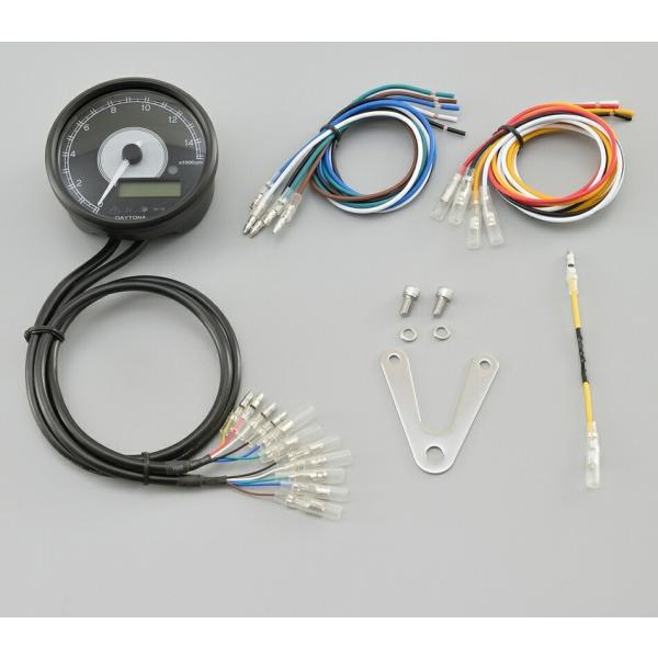 DAYTONA VELONA 電気式タコ&amp;スピードメーター φ80 15000rpm 48143