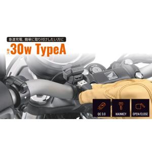 DAYTONA バイク専用USB電源 Type-A QC3.0 30W メインキー連動 41545