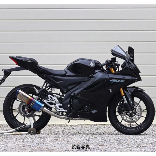 WR&apos;S YZF-R125/R15/MT-125 SS-OVAL 焼き色チタンフルエキゾーストマフラ...