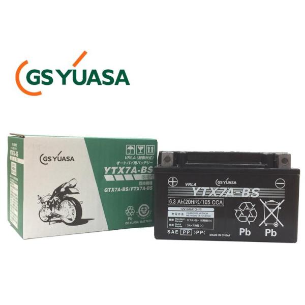 GSYUASA（GSユアサ） YTX7A-BS VRLA（制御弁式）バイク用バッテリー