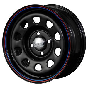 15インチ 鉄ちんホイール 6J +30 4穴 PCD100 マットブラック MC21 MC22