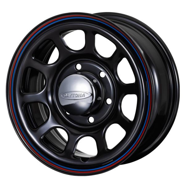 ハイエース ホイール 15インチ Daytona-RS NEO 6.5J ＋40 6穴 ブラック 赤...