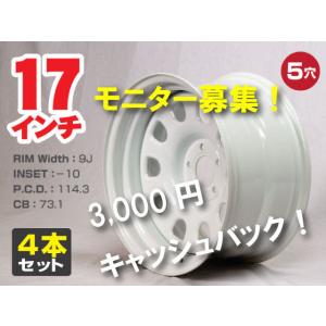 ESB TC01 17インチ 5H100 9J +25 4本セット ホイール ホワイト 鉄ちん