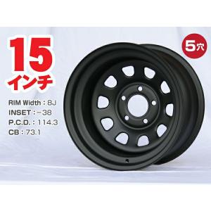 15インチ 鉄チンホイール 10J -45 5穴 PCD114.3 CB73.1 極太 深