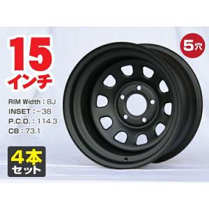 17インチ 鉄ちんホイール 極太 9J-40 5穴 PCD114.3 CB73.1 ドリ車