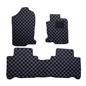 フロアマット ハリアー60系 後期 ブラック グレーチェック柄 3ピース｜partsshop
