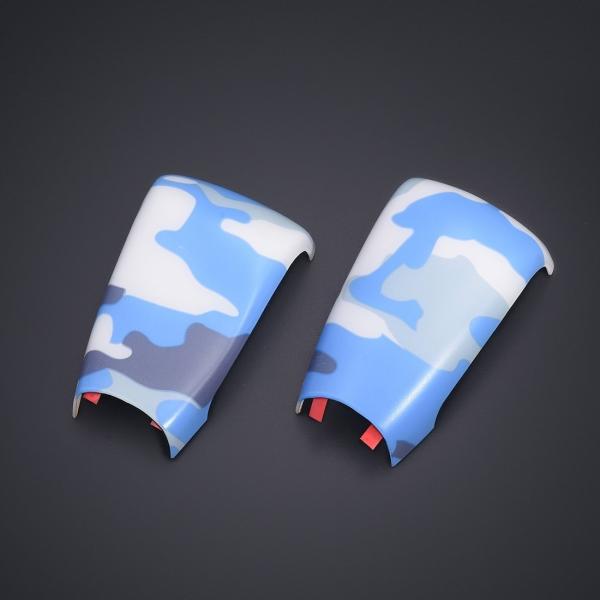 シフトノブパネル キャラバン NV350 ウッド調 内装パネル ブルー迷彩柄 2個