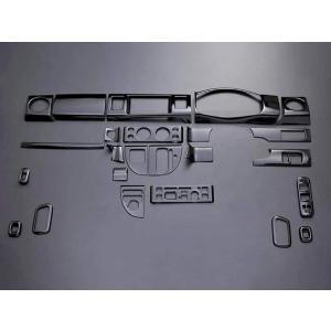 インテリアパネル エブリィ ワゴン DA64W 24ピース ウッドパネル 内装 車種専用 ピアノブラック｜partsshop