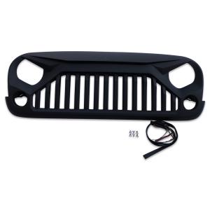 JEEP JK ラングラー 2007年3月以降 2ドア 4ドア アングリー タイプ フロント グリル ABS製 ブラック バッドフェイス｜partsshop