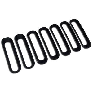 JEEP JK ラングラー 2007年3月以降 2ドア 4ドア クラシック グリル フレーム ABS製 ブラック 7ピース 両面テープ 貼り付け｜partsshop