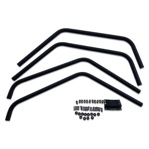 JEEP JK ラングラー 2007年3月以降 2ドア 4ドア スチール パイプ フェンダー ガード 32mm径 フロント リア 1台分 艶あり ブラック｜partsshop