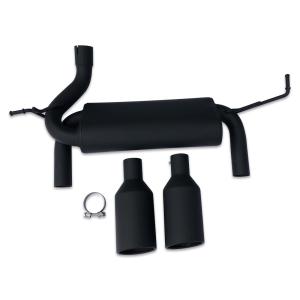 JEEP JK ラングラー 2007年3月以降 2ドア 4ドア ブラック 2本出し 13Φ マフラー ステンレス製 ツヤ消しブラック パフォーマンスマフラー｜partsshop