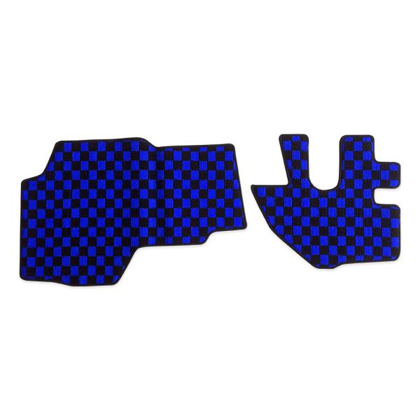 07エルフ タイタン アトラス コンドル 標準 ハイキャブ フロアマット フロント ブルーチェック ...
