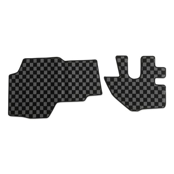 07エルフ タイタン アトラス コンドル 標準 ハイキャブ フロアマット フロント グレーチェック ...