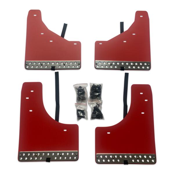 マッドガード EVA樹脂製 ベルト付き CX-5 KE系 泥除け オフロード 専用設計 1台分 レッ...