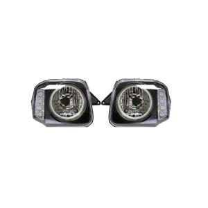 ヘッドライト JB23 ジムニー CCFLリング付 LEDウィンカー インナーブラック 左右セット｜partsshop
