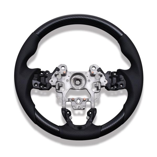 ステアリング アクセラ デミオ CX-3 DK系 CX-5 KE系 マツダ ガングリップ カーボン調