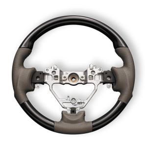 ステアリング エブリイワゴン DA17W スズキ ガングリップタイプ 黒木目 ブラックウッド｜partsshop
