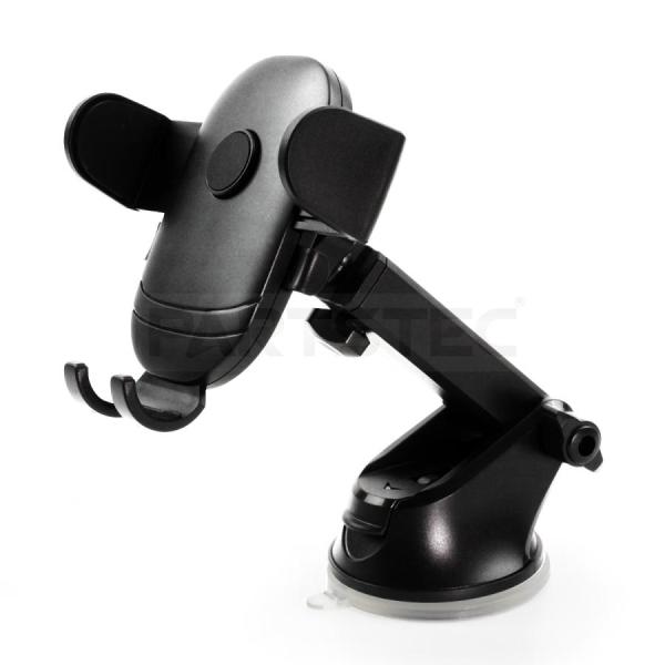 スマホホルダー 車載ホルダー ワンタッチ 自動ロック 360度回転 長さ調整可能 ゲル 吸盤タイプ ...