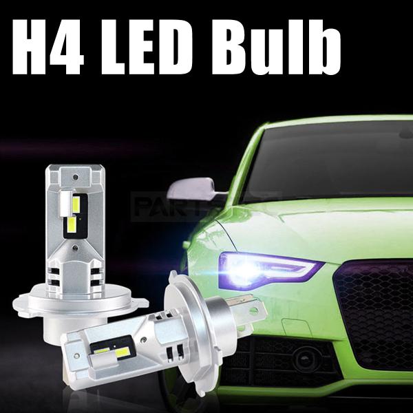 H4 LED ヘッドライト ホワイト 6000K ホワイト 白 2個 12V 3570チップ Hi ...