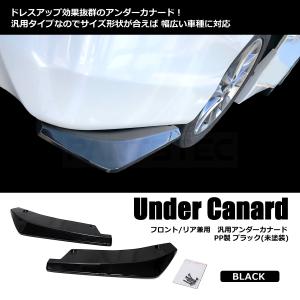 カナード 汎用 47cm ブラック 未塗装 黒 左右セット サイド リア