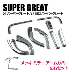 三菱ふそう 新型 17スーパーグレート メッキミラーアームカバー