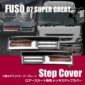 三菱ふそう 07 17 スーパーグレート メッキ ドア ガーニッシュ 左右