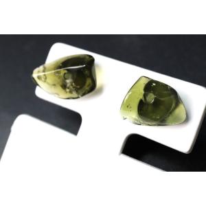 K18 モルダバイト原石 ペンダントトップ ペンダントヘッド レディース