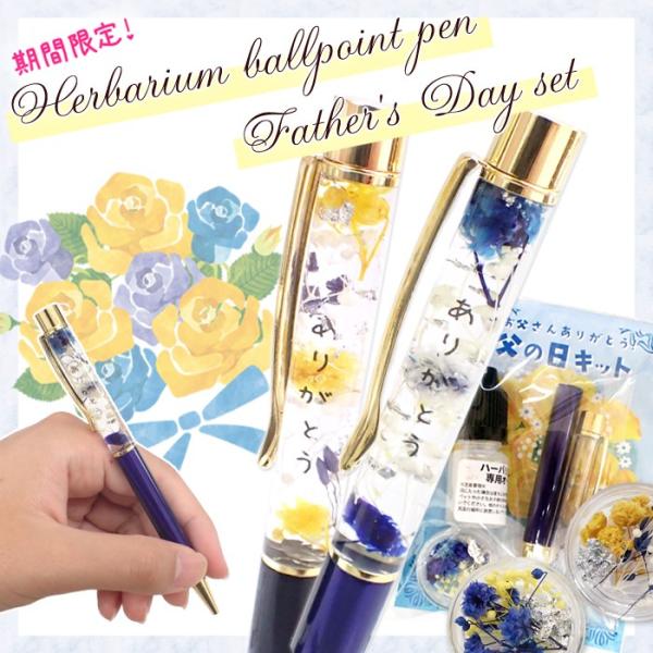 メール便送料無料 ハーバリウム ボールペン 作成キット (32) 父の日 ver ハーバリウムボール...