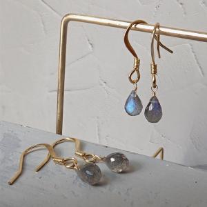 カーネリアン ドロップカット イヤリング / ピアス (62) 1ペア