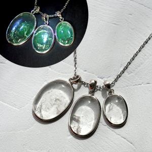 選べる モルダバイト原石 ペンダントトップ チェコ産 K18製 天然石