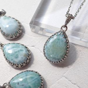 ラリマー ペンダントドミニカ産 オーバル ペンダント トップ