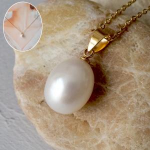 淡水パール ペンダントトップ 約12-13mm 一粒 トップ ニアラウンド