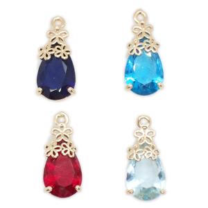 ストーンフレーム (157) リーフ 3色 1個 チャーム 石座 ラインストーン