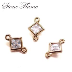 ストーンフレーム (44) ダイヤ 5色 1個 花 ビジュー チャーム