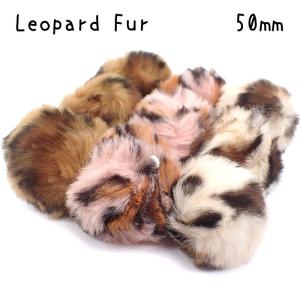 ファー 21.レオパード5cm 3色 10個売り ファー ポリエステル