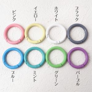 (全8色)カラフル丸型リング 約35mm 合金...の詳細画像2