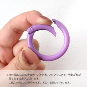 (全8色)カラフル丸型リング 約35mm 合金...の詳細画像5