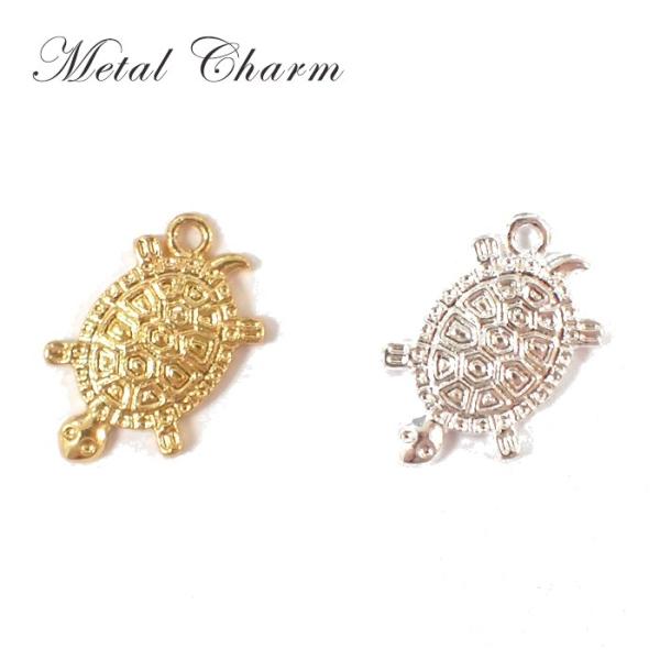 メタルパーツ (238) カメ カン付き 1個 亀 開運祈願 金運 長寿 鍵 財布 杖 カメ 長生き...