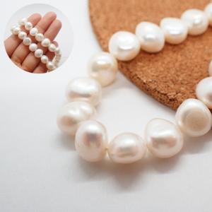 ヴィンテージ 淡水パール 連 VT12 40cm シトロンイエロー バロック 約