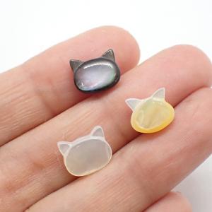 シェルパーツ 73. ねこ 縦穴 横穴 ビーズ...の詳細画像1
