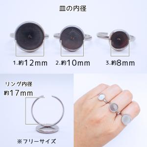 ステンレス製 楕円 カボション用 リング台 2...の詳細画像5