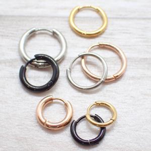 ステンレス フープピアス (1) シンプル 2...の詳細画像3