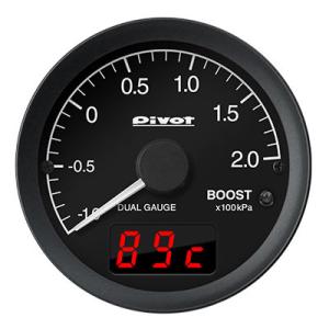 Pivot ピボット DUAL GAUGE RS ブースト計 φ60 OBDタイプ ホワイト照明 D...