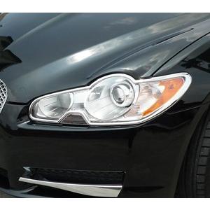 ジャガー メッキヘッドライトリング XFタイプ(07ｙ〜11ｙ)