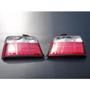 テールライト 92-99 BMW E36 3シリーズ2Dr用レッド/クリア*トロンLED